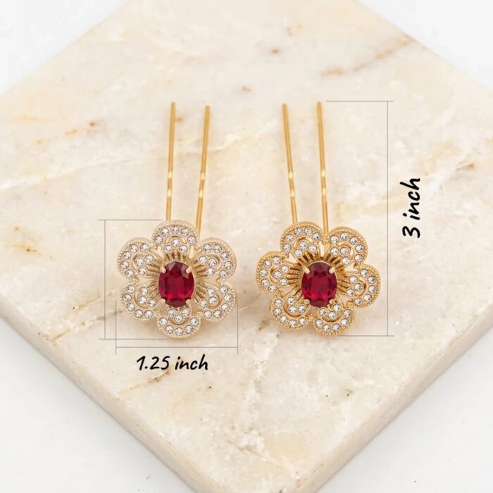 American Diamond stone Juda Pins | Bun pins to pair with ethnic Dresses