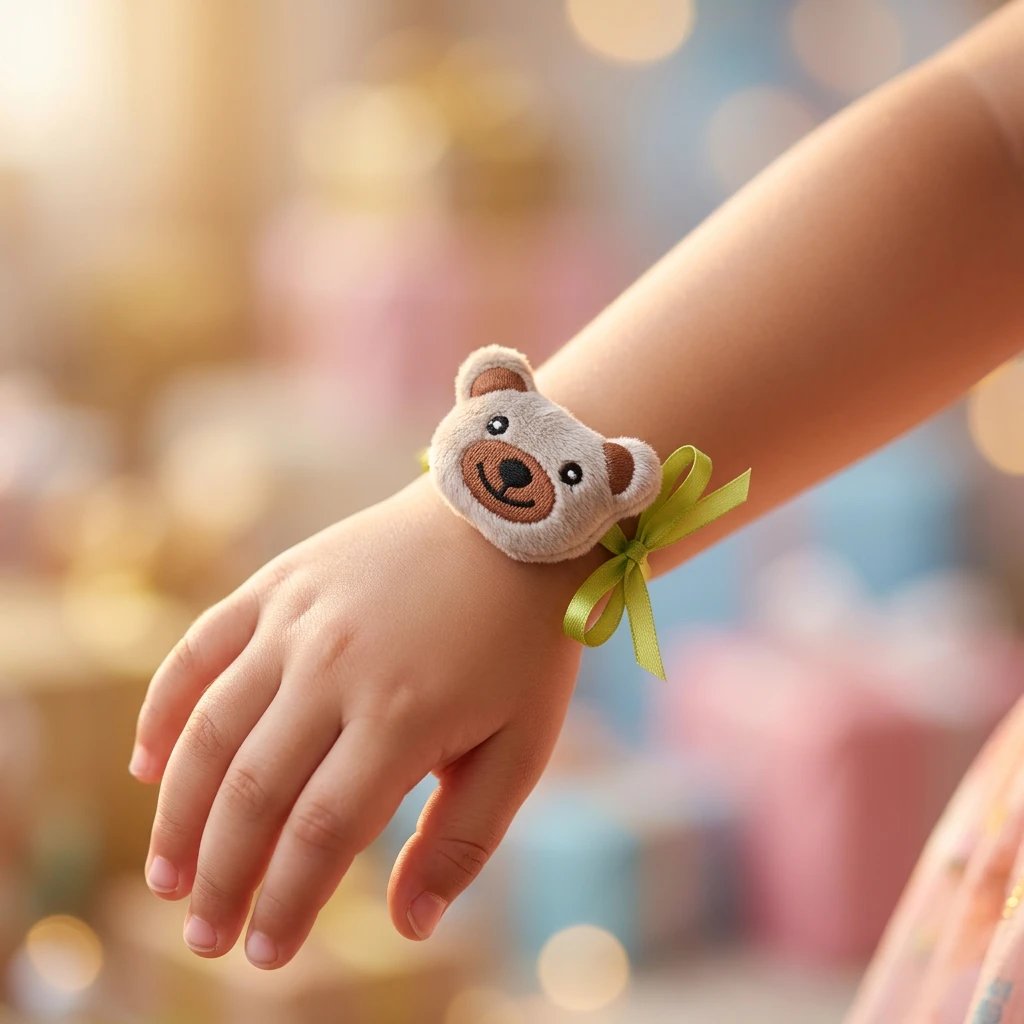 Cute teddy Kids Rakhi Cute Kids rakhi for quick delivery in Canada