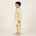 Kids Kurta Pajama Set with Koti Jacket - 6 years | 3 Pc ethnic wear - Image 3