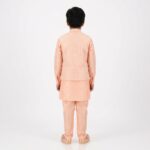 Boys Ethnic Wear Set with Plain Kurta Matching Pajama and Jacket