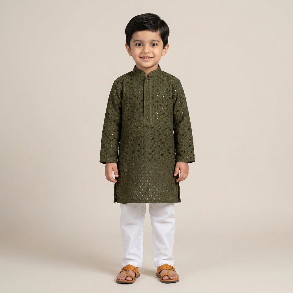 Kids Party wear Cotton Kurta Pajama Set for Boys 3-4 Years Festive Kurta Pajama for Boys