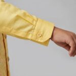 Kids Kurta Pajama Set with embroidered jacket for boys - Yellow - 8 years - Image 7