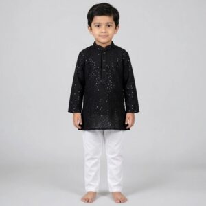 Kids Party wear Cotton Kurta Pajama Set for Boys 3-4 Years