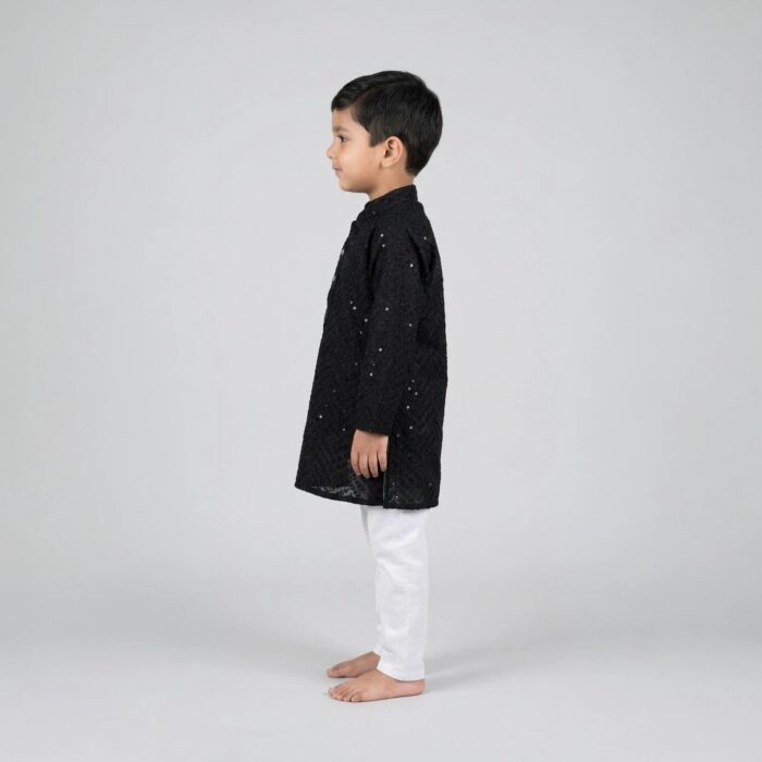 Boys Sequin Kurta with Cotton Pajama | Party wear Kurta Pajama for Kids