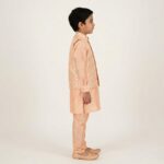 Festive Kids Kurta Peach Pajama Outfit for Diwali and Weddings