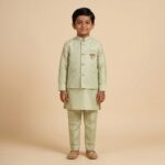Kids Kurta Pajama Set with Koti Jacket - 6 years | 3 Pc ethnic wear
