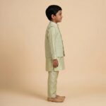 Kids Kurta Pajama Set with Koti Jacket - 6 years | 3 Pc ethnic wear - Image 2