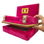 Velvet Sofa Singhasan - Pink - Large with Box | Laddu Gopal Singhasan - Image 6