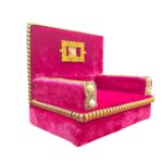 Velvet Sofa Singhasan - Pink - Large with Box | Laddu Gopal Singhasan - Image 3