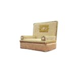 Royal Ivory Velvet Deity Singhasan with Pearl & Gold Embellishments - Image 3
