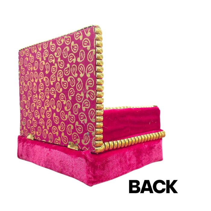 Velvet Sofa Singhasan - Pink - Large with Box | Laddu Gopal Singhasan - Image 8