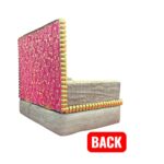 Premium Handcrafted Fabric Singhasan - Grey - Large with Box | Laddu Gopal Singhasan - Image 7