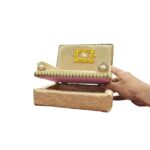 Royal Ivory Velvet Deity Singhasan with Pearl & Gold Embellishments - Image 8