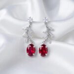 Party Wear Lightweight Chrome Finish AD Stone Earrings