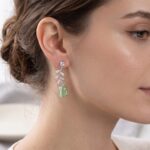 Indian Party Wear Dangler Earrings with AD Stones