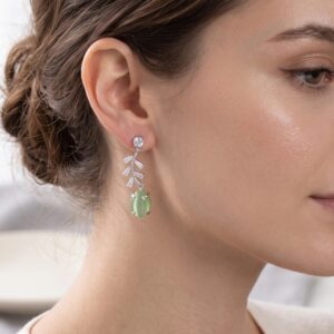 Indian Party Wear Dangler Earrings with AD Stones