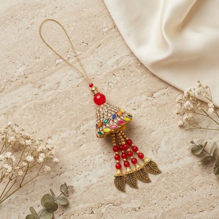 Kundan Bag Charm | Designer Purse Accessory - Image 2