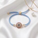 Premium Evil Eye Rakhi with CZ Stones | Send Rakhi hampers in Canada