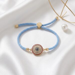 Premium Evil Eye Rakhi with CZ Stones | Send Rakhi hampers in Canada