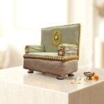 Royal Velvet Handcrafted Deity Singhasan - Mint Green