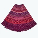 Printed long Cotton Skirt - Image 4