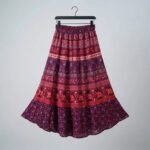 Printed long Cotton Skirt - Image 3
