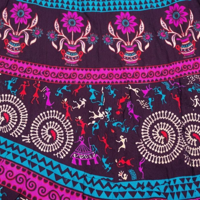 Printed long Cotton Skirt - Image 2