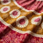 Close up of the printed cotton skirt