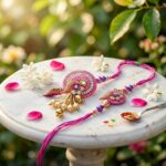 Elegant Bhai Bhabhi Rakhi combo | Bhai Rakhi and Bhabhi Lumba Rakhi set - Image 5