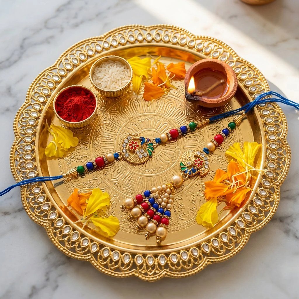 Rakhi for Brother and Sister-in-Law Lumba Rakhi Bhai Rakhi and Bhabhi Lumba Rakhi set