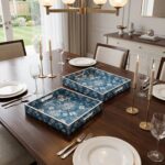 Tea and Coffee Serving wooden Tray Set