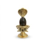 Brass Shivling Stand 5-Inch with Natural Shaligram Stone - Image 5