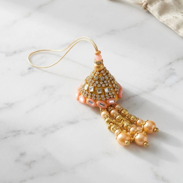 Kundan Bag Charm | Designer Purse Accessory - Image 3