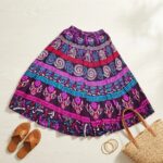 Printed long Cotton Skirt - Image 7