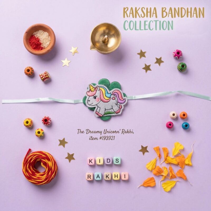 Cute Unicorn Rakhi for Kids | Led Kids Rakhi
