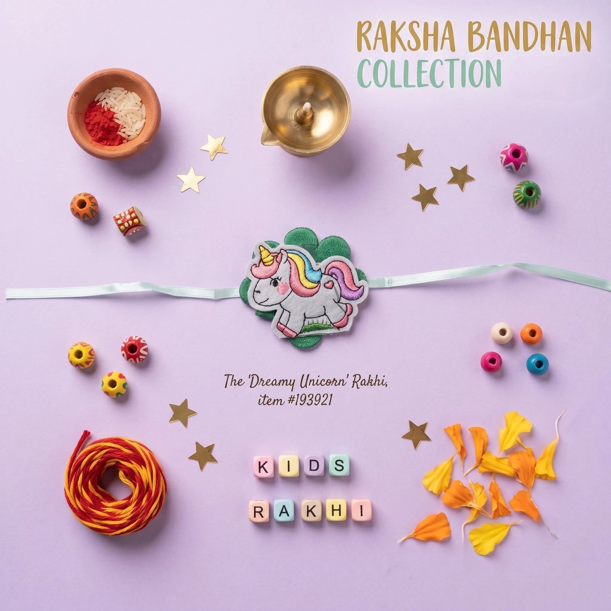 Kids Rakhi with Led Cute Unicorn Rakhi for Kids | Led Kids Rakhi