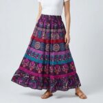 Printed long Cotton Skirt - Image 4
