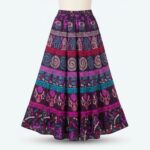 Printed long Cotton Skirt - Image 5