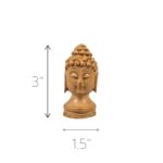 Hand carved wooden Buddha face statue – 3 Inch - Image 6