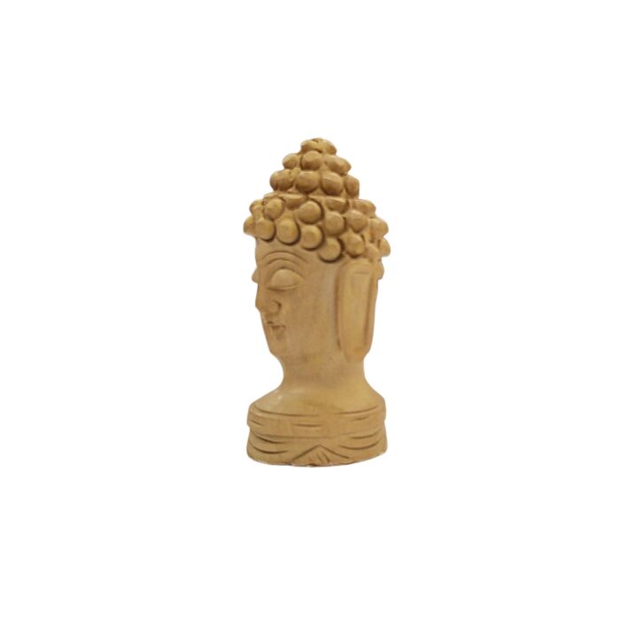 Hand carved wooden Buddha face statue – 3 Inch - Image 2