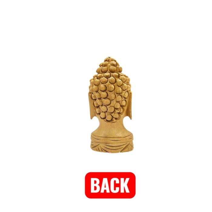 Hand carved wooden Buddha face statue – 3 Inch - Image 7