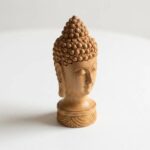 Hand carved wooden Buddha face statue – 6 Inch - Image 2