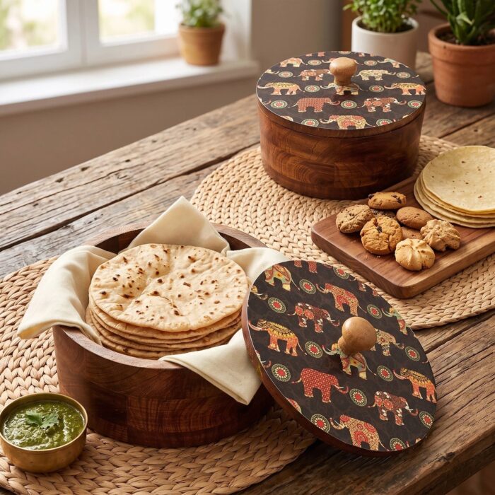 Mango Wood Cookie Storage Box - Great Gift for your loved ones