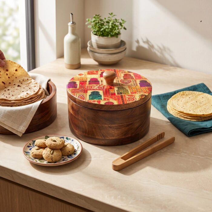 Mango Wood Cookie Storage Box - Great Gift for your loved ones
