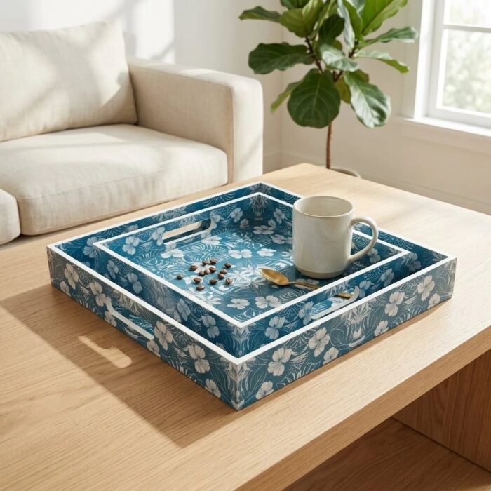 High Gloss Decorative Serving Tray for Kitchen and Dining