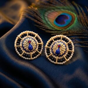 Black Crystal Peacock Earring