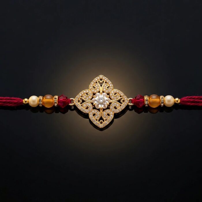Designer AD Stone Rakhi for brother in Canada