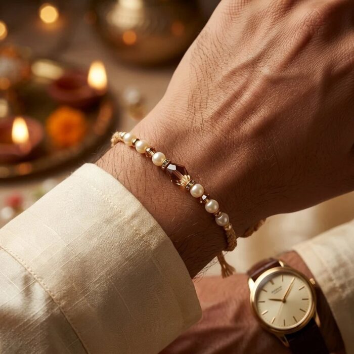 Slim Bhai Rakhi and Bhabhi lumba Set - Image 6