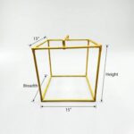 Dimension diagram of 15 by 15 by 15 inch Ganpati mandap cube frame