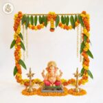 Styled 24 inch metal backdrop stand with floral arch - frame only, décor not included